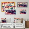 thumbnail image 4 of Designart "Pink And Green Exquisite Muscle Cars II" Cars Off-Road Wall Art Living Room, 4 of 5
