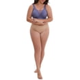 thumbnail image 2 of INSPIRE CHIC Women's Mesh Plunge Wirefree Full Coverage Bras Wide Straps Seamless Lightweight Soft Breathable Bra XXL Blue, 2 of 4