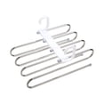 thumbnail image 1 of Labymos Space Saving 8-in-1 Pants Hanger 8 Layered Stainless Steel Rack Closet Wardrobe Organizer Slip, 1 of 8