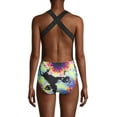 thumbnail image 2 of DKNY NEON MULTICOLOR Print Logo One-Piece Swimsuit, US Medium, 2 of 2