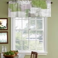 thumbnail image 3 of Sage Green Curtain Valances for Windows, Kitchen Valance Window Treatments Panel 2 Pack, Modern Geometric Grey Oil Painting Abstract Rod Pocket Short Curtains for Bathroom Bedroom 42 x 12 Inch, 3 of 8