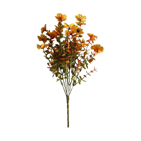 (Artificial Boxwood Bouquet With 7 Flexible Branches Realistic Textured Leaves, Uv Resistant All-Weather Outdoor Indoor Decoration, For Porch Planters Thanksgiving Garden