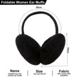 thumbnail image 5 of Orejeras plegables NQ para mujer suaves cálidas de piel sintética a prueba de viento, 5 of 5