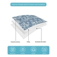 thumbnail image 4 of Quilts Queen Size Bedding Set, Botanical Rose Bud Reversible Summer Quilt 3 Pieces, Vintage Slate Blue Floral Leaves Farmhouse Lightweight Bedspreads Coverlets with 2 Pillow Shams for All Seasons, 4 of 5