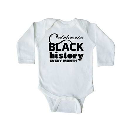 

Inktastic Celebrate Black History Every Month Gift Baby Boy or Baby Girl Long Sleeve Bodysuit
