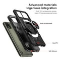 thumbnail image 4 of Compatible for Nokia C110 Case w/Tempered Glass Screen Protector [Military Grade] Ring Car Mount Kickstand Shockproof Hard Phone Case - Black, 4 of 7