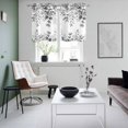 thumbnail image 3 of Grey Eucalyptus Leaves Kitchen Curtains Window Panels, Spring Summer Botanical Insulated Window Treatment Curtain, Grommet Curtains for Bedroom/Living Room/Bathroom, 2 Piece 27.5"Wx39"L, 3 of 8