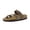 Moss, variant on Cushionaire Lucky 100% Genuine Leather Suede Womens Sandals, Comfortable Cork Footbed Slides for Women with Adjustable Buckles