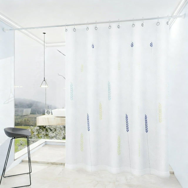 Aodebiao Rideau de Douche Imperméable et Résistant à la Moisissure - Barrière de Salle de Bain en Polyester avec Design Givré pour l'Intimité pour une Déco de Maison Moderne, Facile à Nettoyer et à Installer