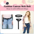 thumbnail image 4 of Boy's Belt Kids Canvas Web Belt Football Belt with Double D-ring Buckle Back to School Gift, 4 of 7