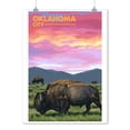 thumbnail image 2 of Oklahoma City, Oklahoma, Bison and Sunset (9x12 Wall Art Print, Home Decor), 2 of 3