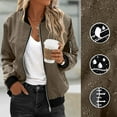 thumbnail image 2 of HAPIMO Women's Waterproof Jacket Coat Outdoor Windbreaker Casual Workout Jacket Long Sleeve Stand Collar Zip Up Jacket Lightweight Solid Fall Clothes Brown S, 2 of 8