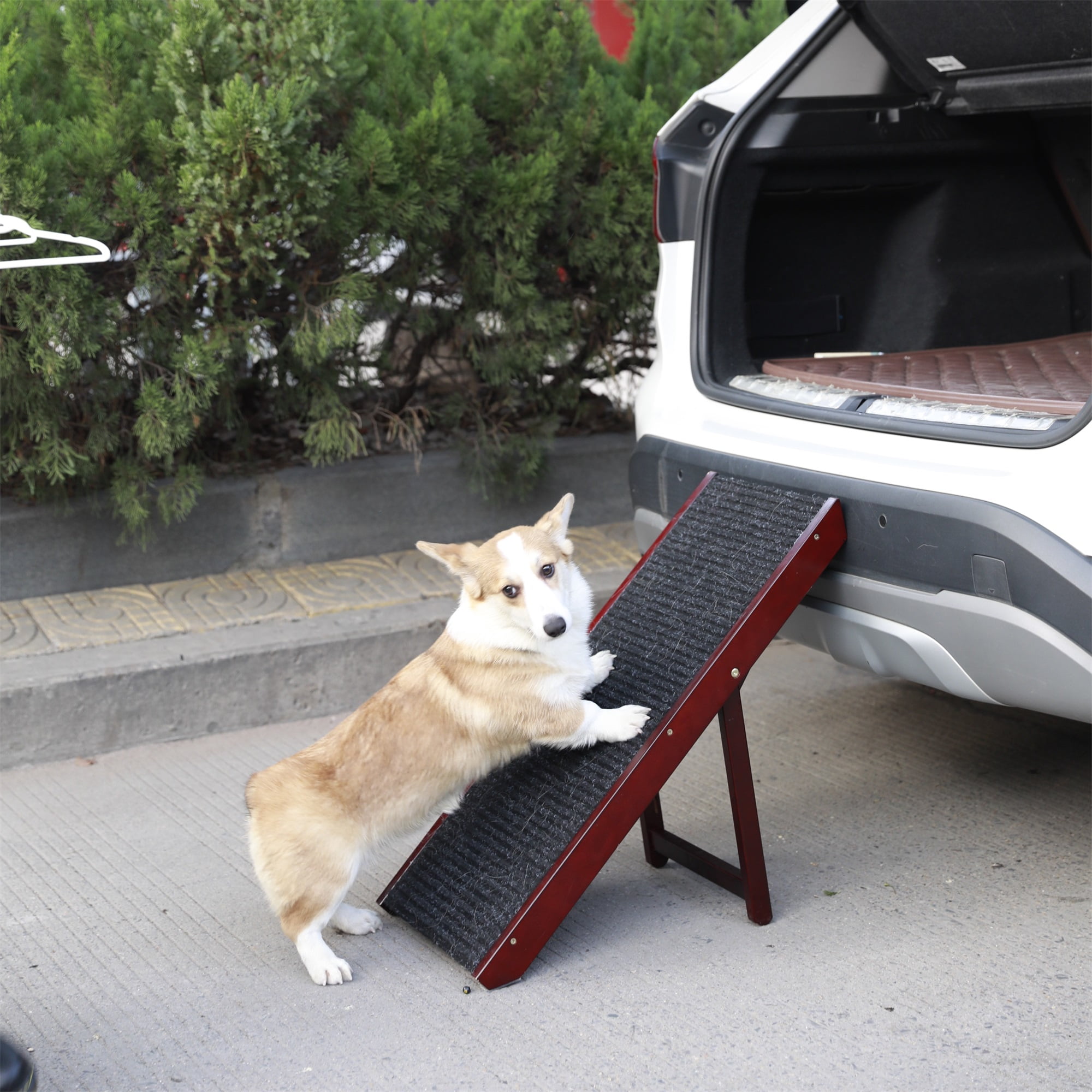 Pefilos 19" Tall Adjustable Pet Ramp, Wooden Folding Portable Dog & Cat Ramp Perfect for Bed and Car, Non Slip Carpet Surface 4 Levels Height Adjustable, Small Dog Use Only, Black Pefilos 19" Tall Adjustable Pet Ramp, Wooden Folding Portable Dog & Cat Ramp Perfect for Bed and Car, Non Slip Carpet Surface 4 Levels Height Adjustable, Small Dog Use Only, Black