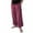Wine, variant on Itsame Comfortable Loose Pants for Womens Solid Color Retro Relaxed High Waisted Wide Leg Sweatpants Army Green Size 3XL