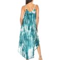 thumbnail image 2 of Sakkas Liz Women's Maxi Loose Sleeveless Summer Casual Tank Dress Cover-up Caftan - 19290-TealBlue - One Size Plus, 2 of 5