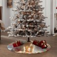 thumbnail image 4 of Fotbe Rainbow English Cocker Spaniel Pattern Christmas Tree Skirt, Tree Skirts Plush Christmas Decorations, Christmas Tree Skirts Xmas Decorations Holiday Party Decor-48", 4 of 6