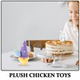 thumbnail image 5 of KAKOWELY Peluche de pollo, juguete de peluche, decoración para fiestas de Pascua y mesas de primavera, pollito amarillo pequeño, decoración de huevos de Pascua morados., 5 of 5