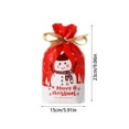 thumbnail image 3 of Christmas Package Holiday Drawstring Gift Bags, 50Pcs 9.06Inch Christmas Foil Gift Wrapping Sacks Pouches for Xmas Presents Party Favor, 3 of 8
