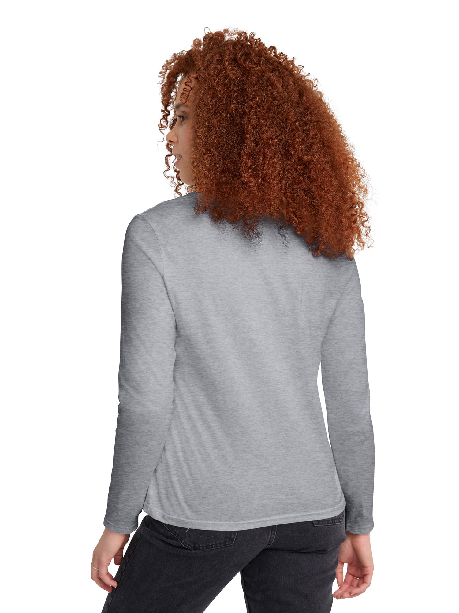 Hanes Women's Long Sleeve Cotton T-Shirt, Sizes XS-5X