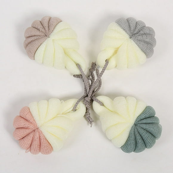 QUMIIRITY Esponja De De Malla Multicolor Para Limpieza Y Exfoliación Corporal Con Cuerda Para Secado