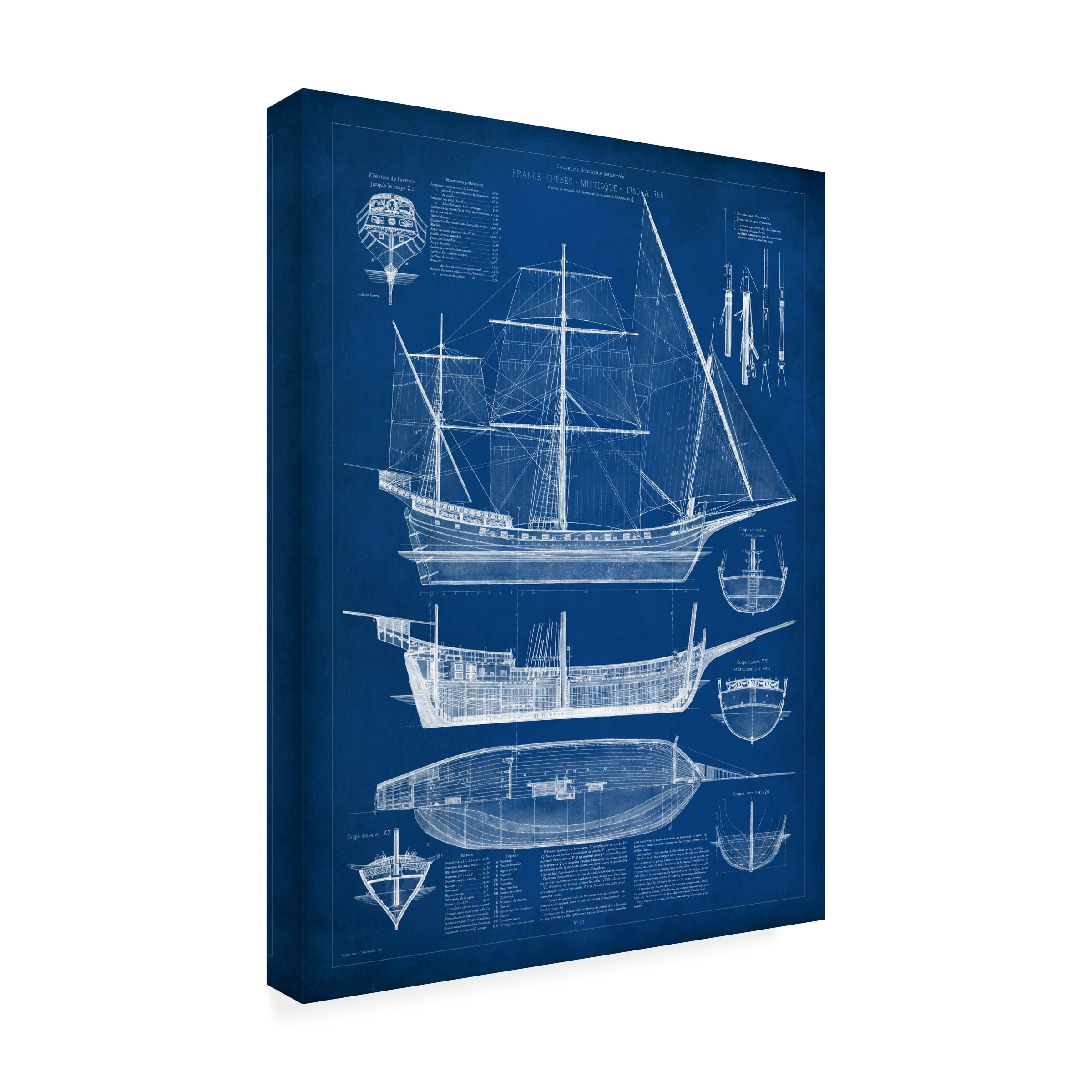 Vision Studio 'Ship Blueprint I' Canvas Art