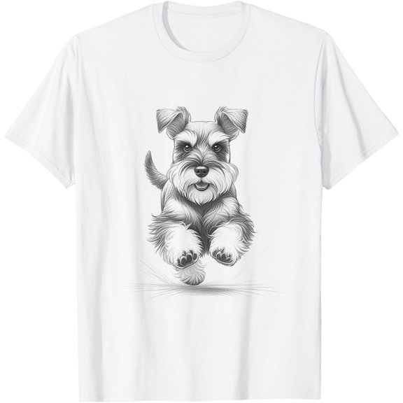 Sam Soft Mini Miniature Schnauzer Dog Running Design Idea T-Shirt