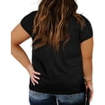 thumbnail image 3 of Langwyqu Womens Plus Size T Shirts Casual Loose Solid Color Tee, 3 of 5