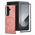 thumbnail image 2 of Decase Case for Samsung Galaxy Z Fold 7, Vintage Magnetic Shockproof Slim Leather Phone Case,Pink, 2 of 10