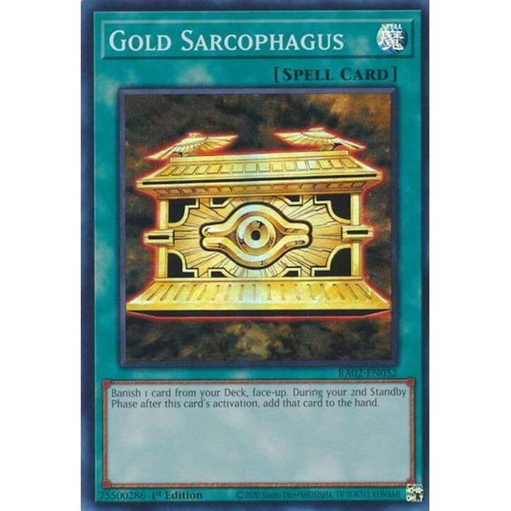 YuGiOh 25th Anniversary Rarity Collection II Prismatic Ultimate Rare Gold Sarcophagus RA02-EN052