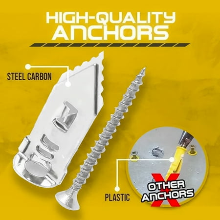 

10Pcs Self Drilling Drywall Anchors with Tapping Screws Assortment Kit Hollow