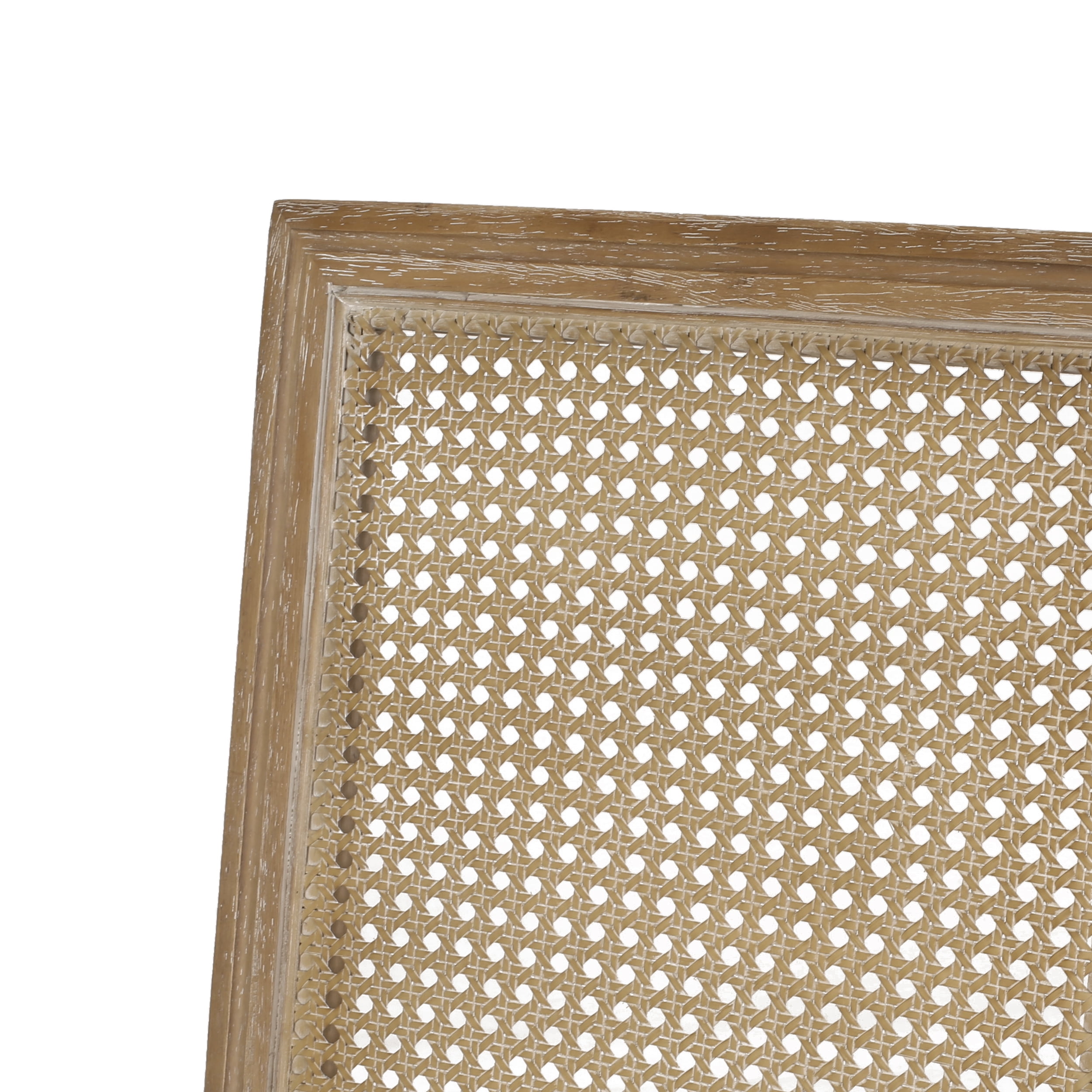 Noble House Beckstrom French Wood Upholstered Dining Chair, Set of 6, Brown, Natural