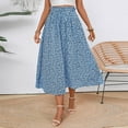 thumbnail image 4 of Royal Blue Juniors Casual Skort for Women Spandex Floral Graphic Maxi Long Midi Knee Length Loose Fit Boho 2025 Soft Comfy Clothes Trendy S, 4 of 9