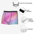 thumbnail image 3 of Yiaed Fun Rainbow Pink Print Men's Soft Cotton Boxer Shorts Breathable Boxers Underwear Moisture-Wicking Underwear Stretch Boxer Briefs for Man-Large, 3 of 5