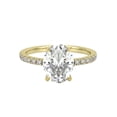 thumbnail image 3 of Cora Jewellery 2.72CT Oval Moissanite Enagagement Ring for Women, 18K Yellow Gold, 3 of 8