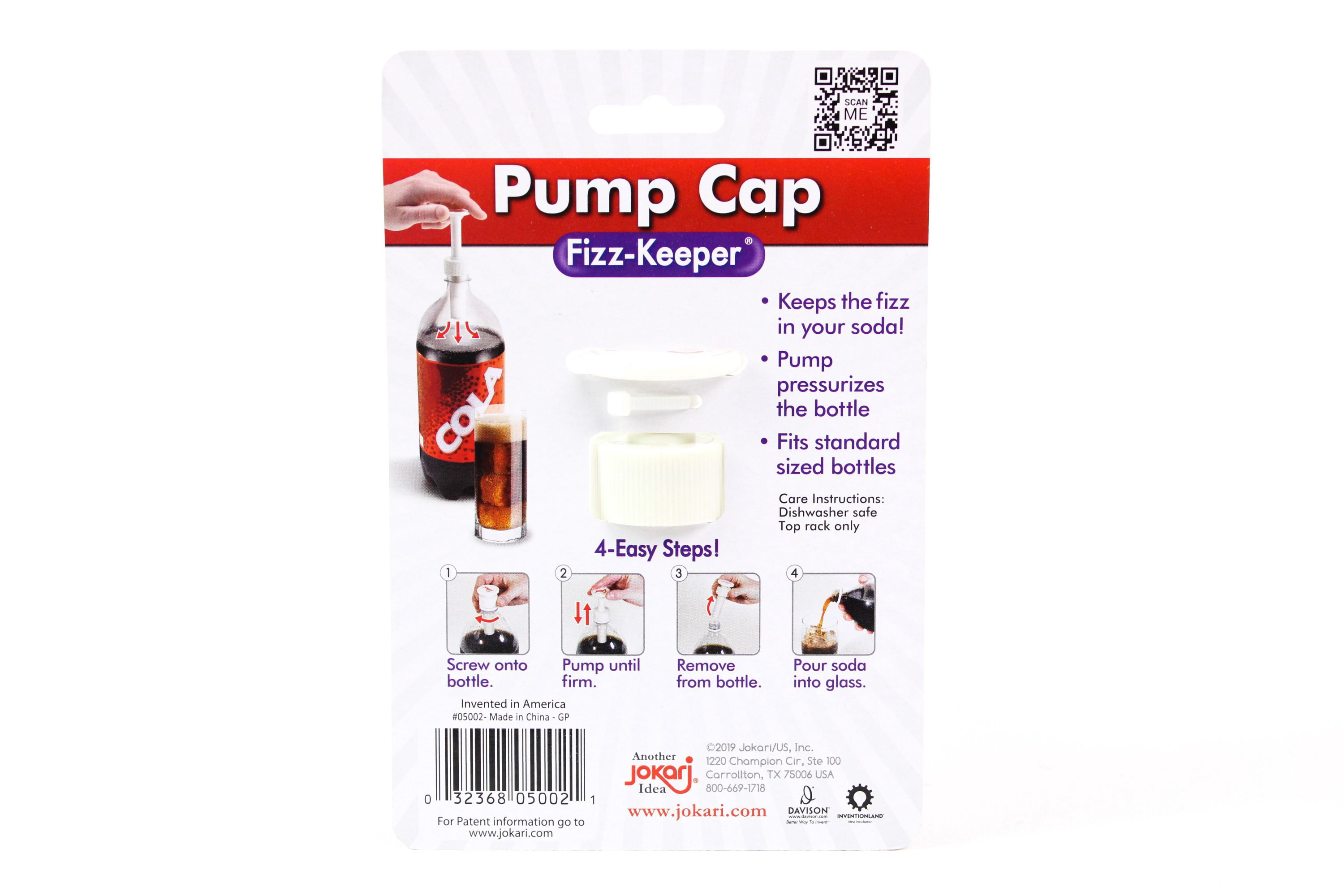 Jokari 05002- Fizz Keeper Pump Cap 2 Litre Bottles - Keeps Drinks Fizzy