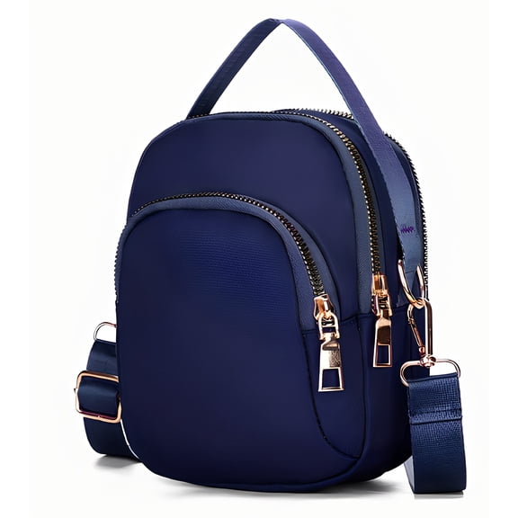 LAPTOM MAX Mini Cell Phone Purse Small Crossbody Bag for Women Smartphone Nylon Pouch Wallet Blue