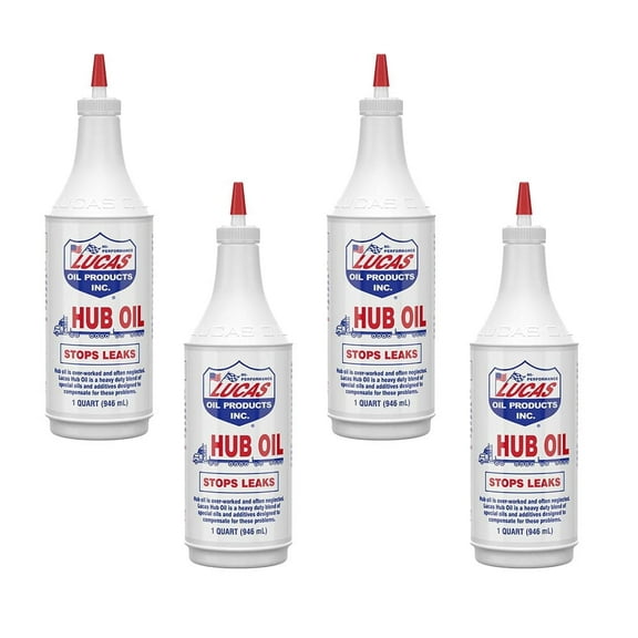 (4 Pack) Lucas Oil 10088 Hub Oil, 32 oz