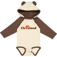 thumbnail image 3 of Inktastic Cleveland Heart Solid Orange Boys or Girls Long Sleeve Baby Bodysuit, 3 of 5