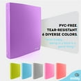thumbnail image 5 of Enday 1 Inch 3 Ring Binder Presentation Book Office Supplies, Purple 6 Pack, 5 of 7
