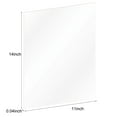 thumbnail image 2 of 0.04" Thick Clear Acrylic Sheet, 11x14 Inches Rectangle Panel -Transparent Plexiglass Plastic Sheet Square Board with Protective Film, DIY Display Projects, Craft Set of 2/5/10, 2 of 8