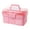 Pink, variant on ZMKIAG Multifunctional Storage Box with Clear Lid, Portable & Stackable Plastic Organizer with Removable Tray, Double Layer Large Capacity Storage Case for Medicine, Makeup, Tool , Jewelry