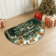 thumbnail image 5 of Christmas Welcome Mat, Christmas Half Round Doormat, Half Circle Rug, Non-Slip Absorbent Entrance Welcome Mat for Indoor Outdoor Bathroom Kitchen Welcome Floor Mat 15x23 inch, 5 of 6