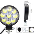 thumbnail image 4 of Luz de trabajo LED redonda para conducción todoterreno, foco reflector de 27 W para SUV, camión y coche., 4 of 7