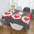thumbnail image 4 of Coolnut Cute Valentine's Day Gnome Elf Rectangle Tablecloth,Valentine's Day Mother's Day Kitchen Decoration Dinner Rectangular Table Cover for Party Holiday Hotel BBQ-Machine Washable 60x60In, 4 of 7