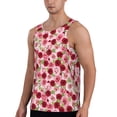 thumbnail image 2 of Lsque Rose Flowers Pattern Mens Tank Tops Muscle Athletic Quick Dry Sleeveless Workout Fitness T Shirts Beach Tank Top, Loose-fit Sleeveless Shirt for Men-Medium, 2 of 7