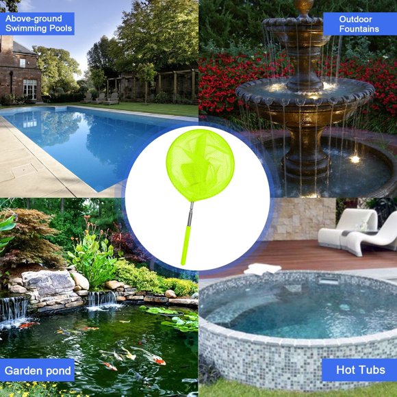 Yatlte Economy Swimming Pool Cleaning, Total Length 33 inches Ultral Fine Mesh Rake with Pole, Accessories for Cleaning Inground/Above Ground Swimming Pool
