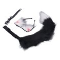 thumbnail image 2 of Bandeau Réglable Oreilles de Chat et Queue de Loup Costume Cosplay, Collier Cloche Doux et Confortable, Ensemble Cosplay de Fête avec Bande Élastique Adapté pour Robe, 2 of 8