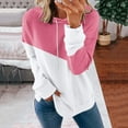 thumbnail image 2 of fvwitlyh Pink Hoodie Women's Ruby Ruffle-Shoulder Supersoft Stretch Sweatshirt Pink Large, 2 of 5