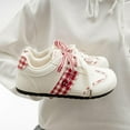 thumbnail image 2 of Women's Retro Ribbon Sneakers - Sweet-Vintage Chunky Platform, Flat Casual Shoes, 2 of 8