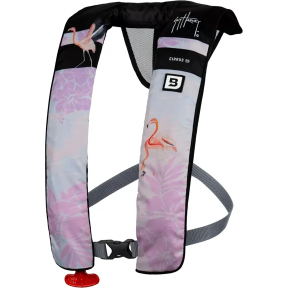 Bluestorm Cirrus 26 Inflatable Life Jacket USCG Type V PFD, Guy Harvey Signature Series *FLAMINGO*